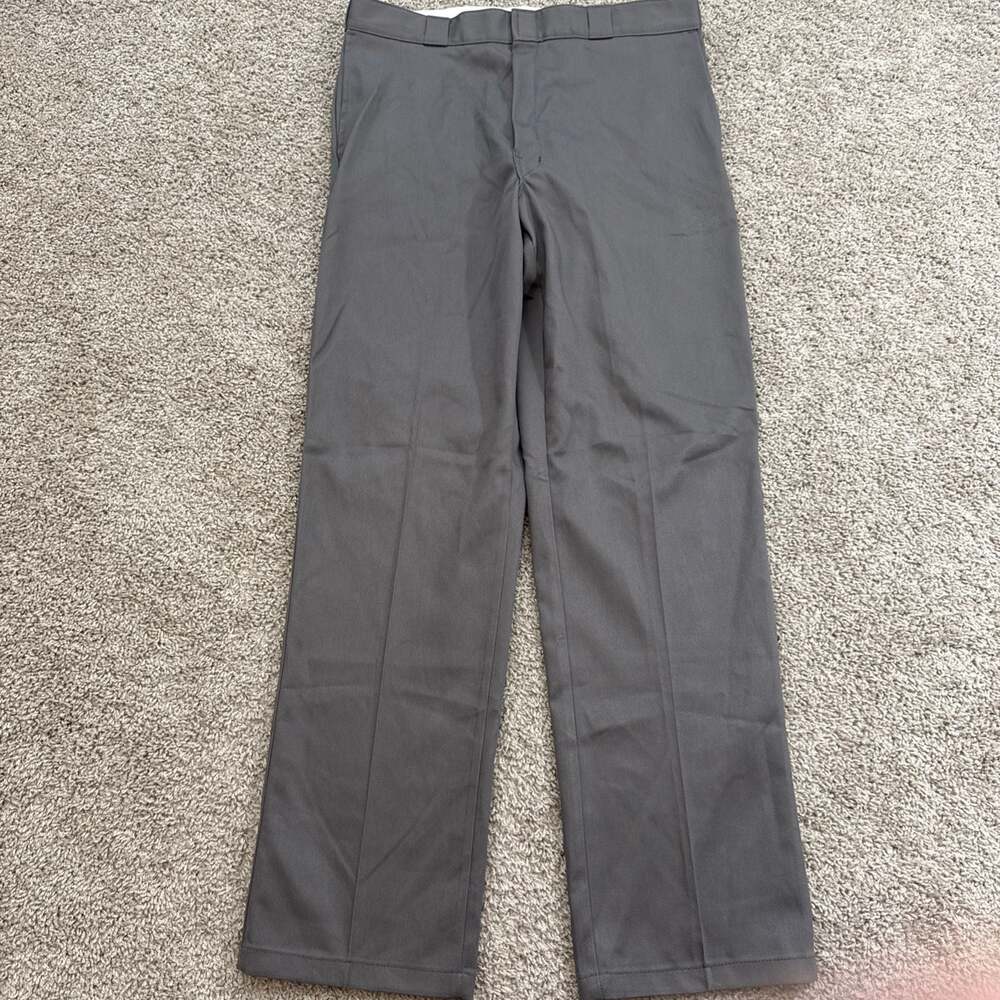 Dickies 874 Original Fit Work Pants Gray‎ 36x34 Straight Leg Uniform EUC